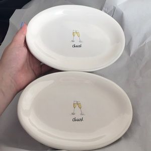 Rae Dunn cheers oval plate Artisan Bridal